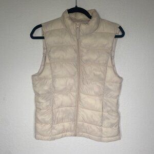 Love Tree Ultra Light Packable Vest Womens Missy M Beige Lightweight